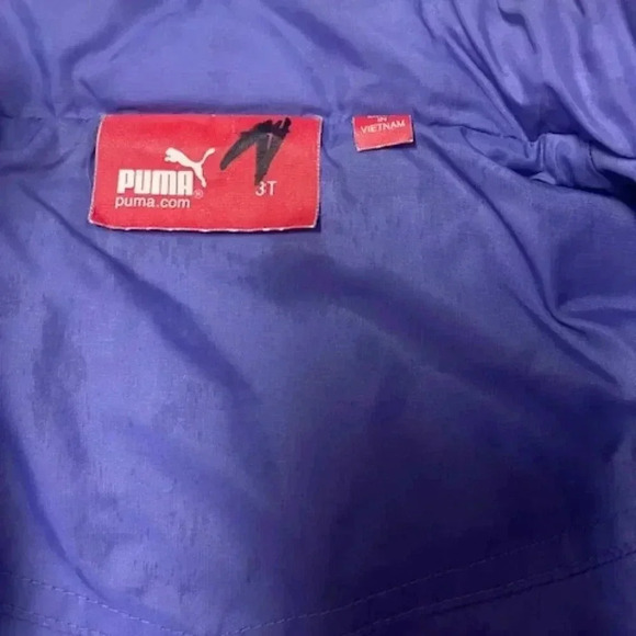 Puma Girls Purple/Hot Pink Reversible Puffer Down Vest Size 3T - Picture 4 of 6